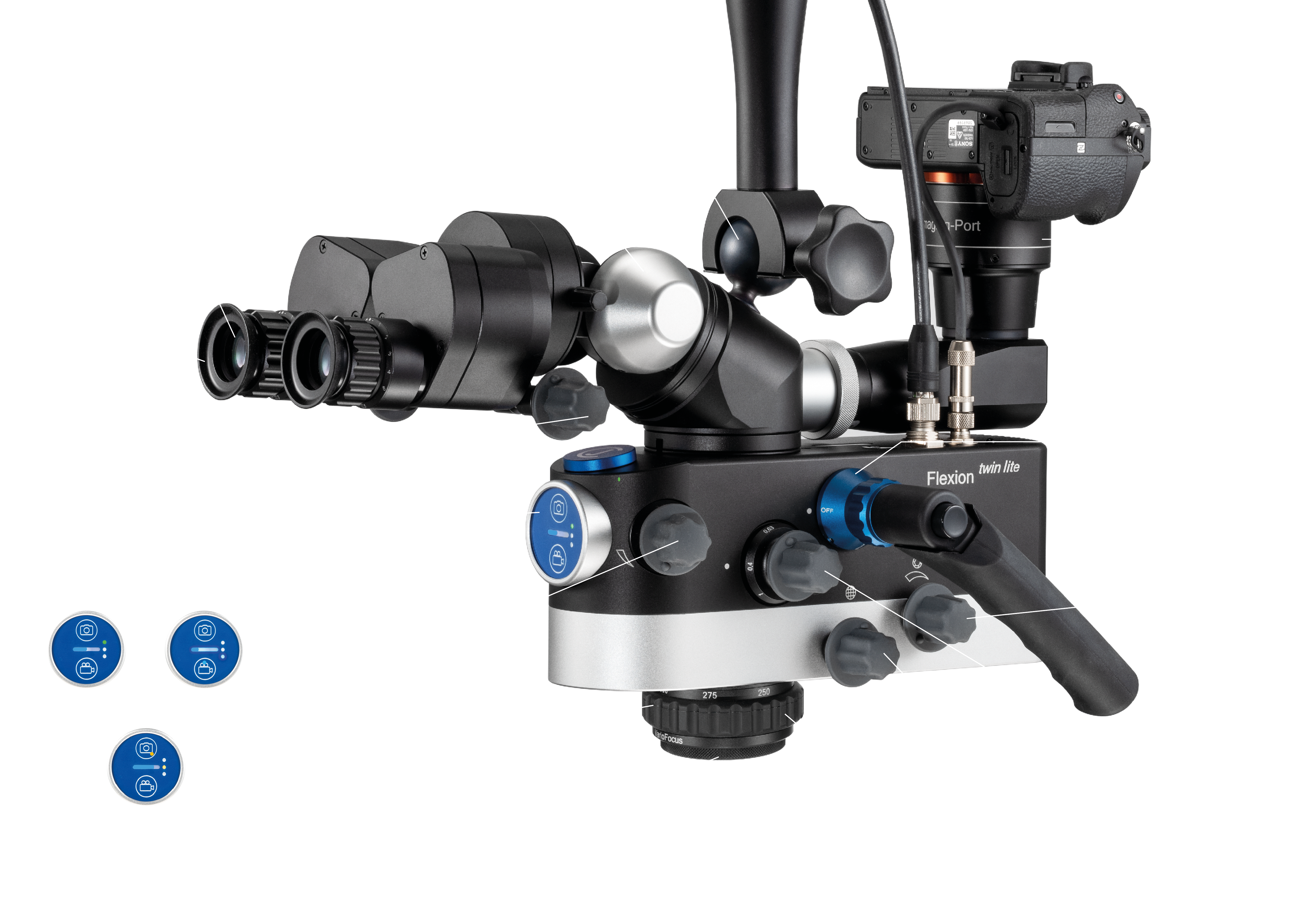 Microscopio Flexion twin lite Infografia Twin lite ESP