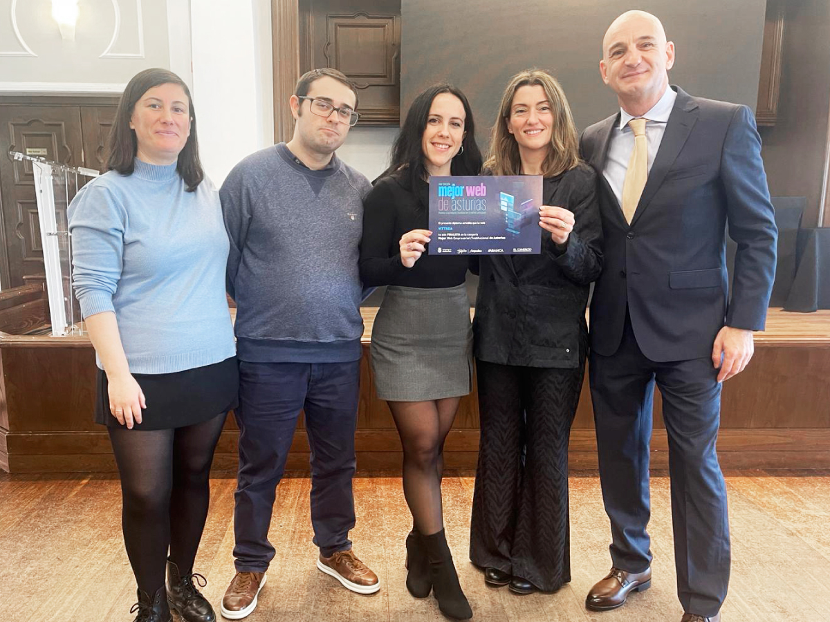 Víttrea, finalist and nominated as the best website in Asturias by the prestigious awards of El Comercio premios a la mejor web de asturias por el comercio vittrea 2024 best web in asturias awards